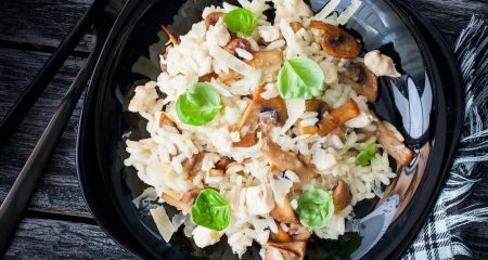 Різотто з куркою і грибами