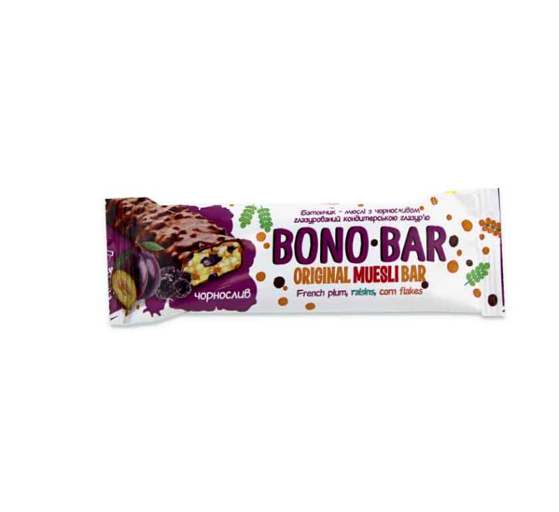 Батончик-мюслі з курагою частково глазурований Bono Bar 40 г Vale