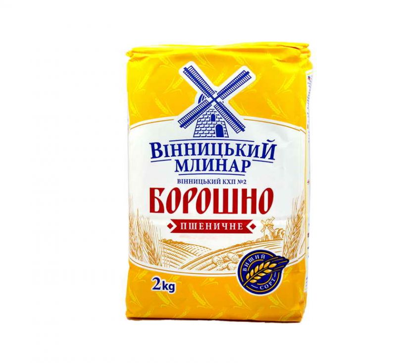 Борошно вищого сорту 2 кг Вінницький Млинар