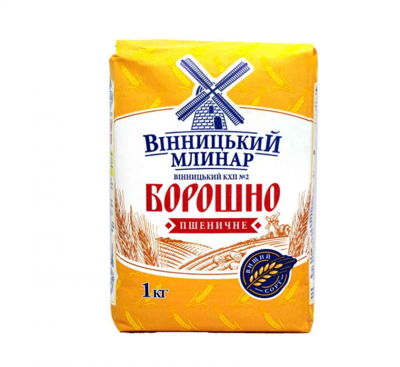 Борошно вищого сорту 1 кг Вінницький Млинар