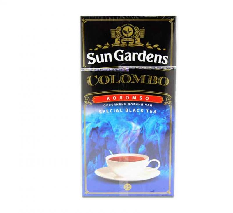 Чай чорний  25 пакетів Colombo 50 г Sun Gardens