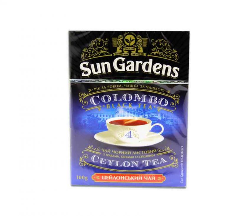 Чай чорний листовий Colombo 100 г Sun Gardens