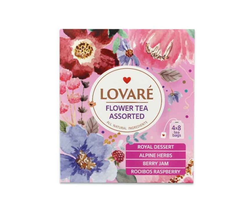 Чай квітковий асорті 32 пакети 48 г Lovare