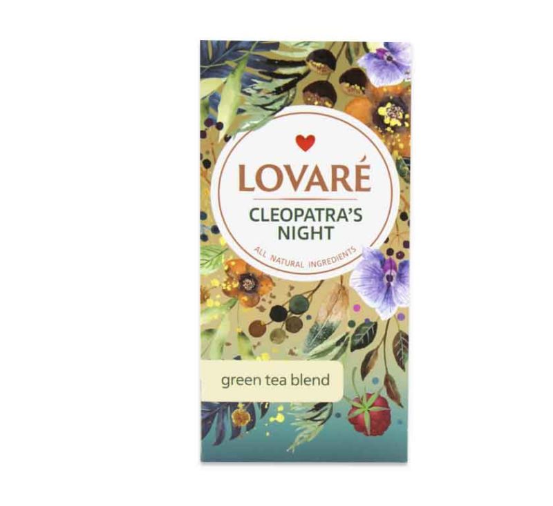 Чай зелений 24 пакети Cleopatras night 36 г Lovare