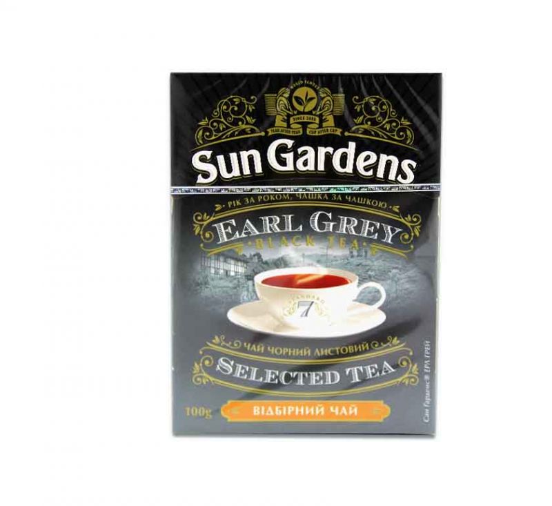 Чай зелений листовий Earl Grey 100 г Sun Gardens