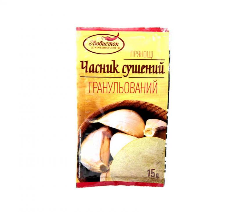 Приправа Часник гранульваний 15 г Любисток