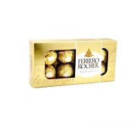 Цукерки вафельні з цілим лісовим горіхом 100 г «Ferrero Rocher»