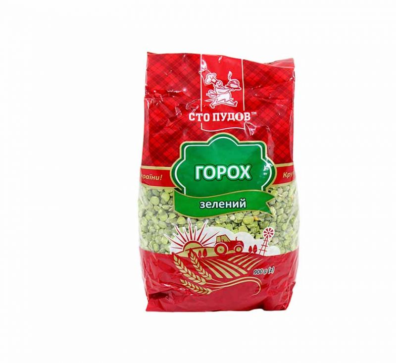 Крупа горохова розколота зелена 900 г Сто Пудов