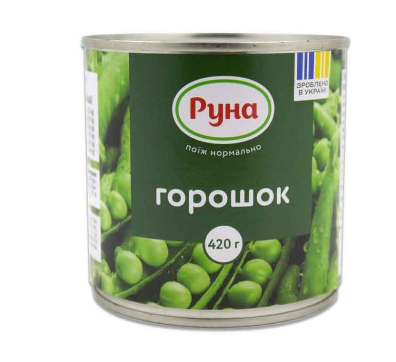 Горошок консервований 420 г Руна
