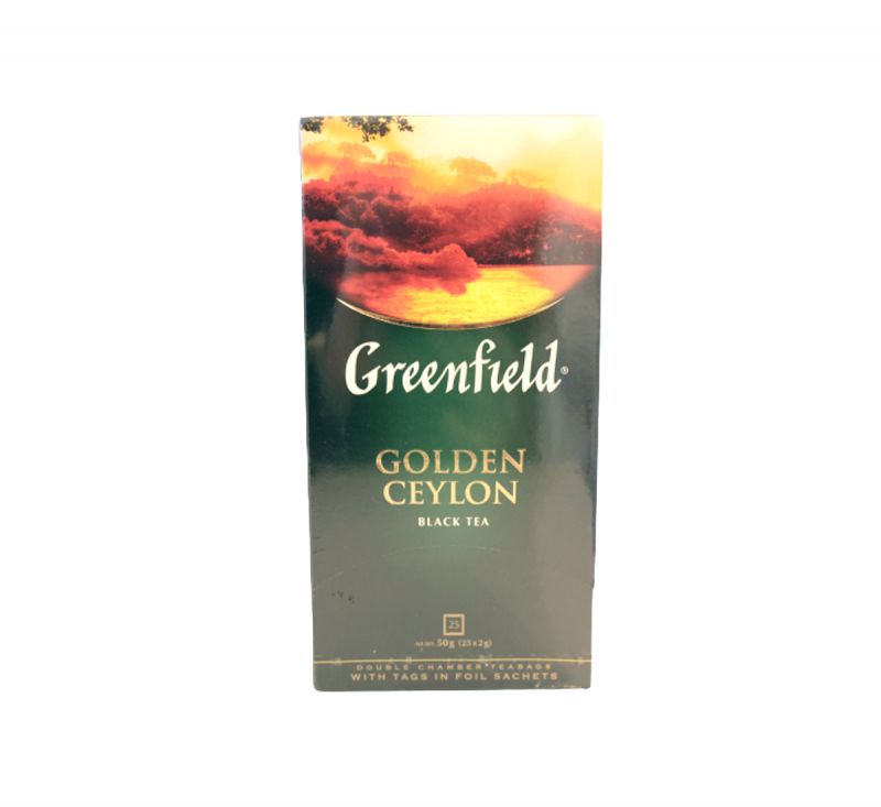 Чай чорний  Golden Ceylon 25 пакетів Greenfield