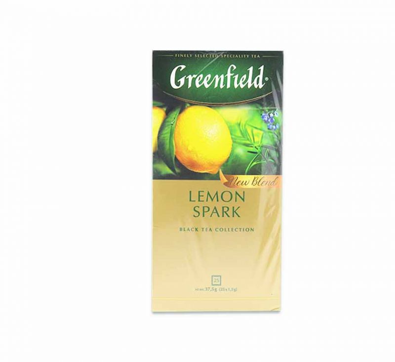 Чай чорний Lemon Spark 25 пакетів Greenfield