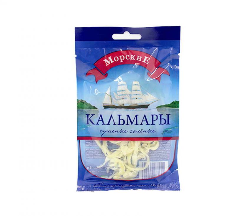 Кальмари сушені 18 г Морские