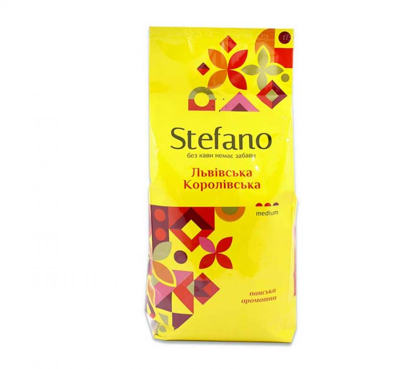 Кава натуральна смажена в зернах королівська 900 г Stefano