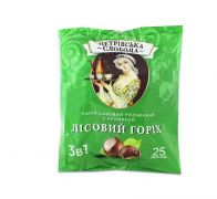 Напій кавовий 3 в 1 з ароматом лісовий горіх 450 г Петрівська Слобода