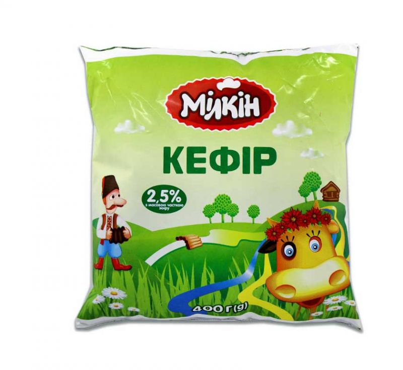 Кефір 2,5% жиру 400 г Мілкін