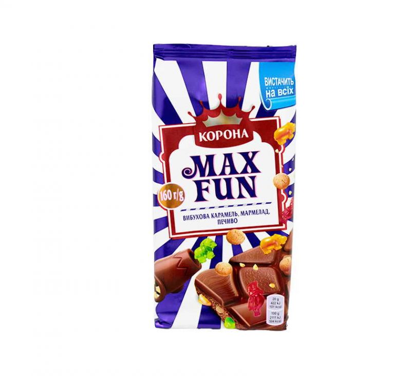 Шоколад молочний Max Fun 150 г Корона