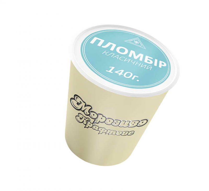 Морозиво Пломбір класичний 140 г Крафтове
