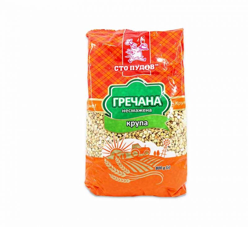 Крупа гречана несмажена 800 г Сто Пудов