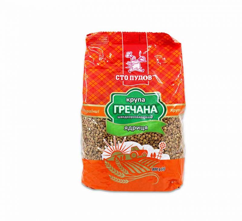 Крупа гречана ядриця 800 г Сто Пудов