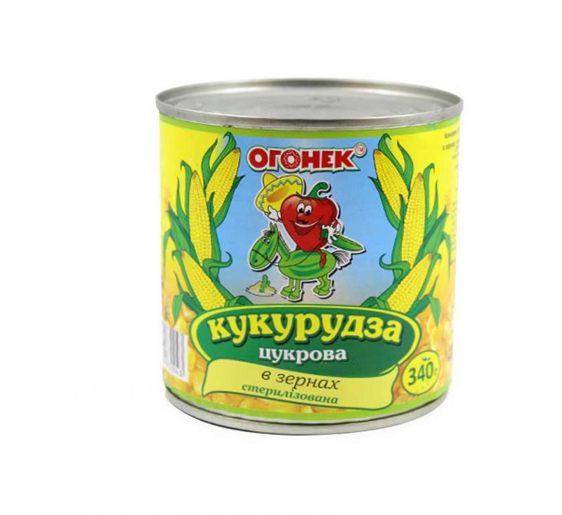 Кукурудза цукрова в зернах 340 г Огонек