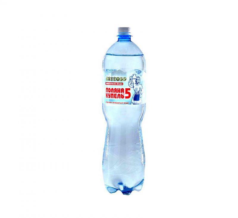 Вода мінеральна сильногазована 1,5 л Поляна Купель 5
