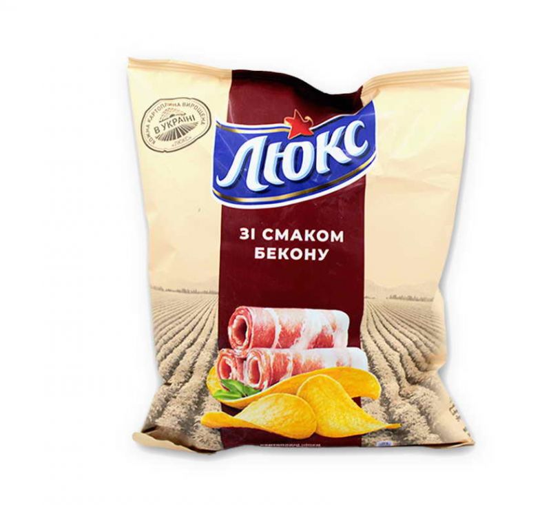 Чіпси картопляні зі смаком «Бекон» 25 г Люкс