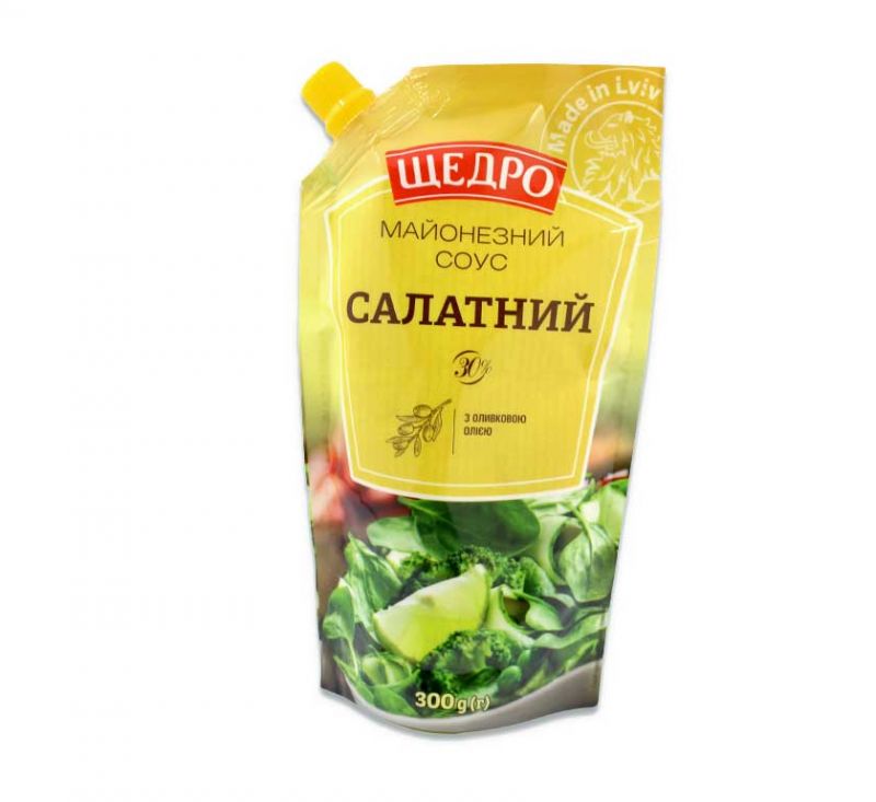Соус майонезний Салатний 30% жиру 300 г Щедро