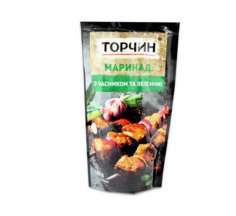 Маринад з часником та зеленню 160 г Торчин