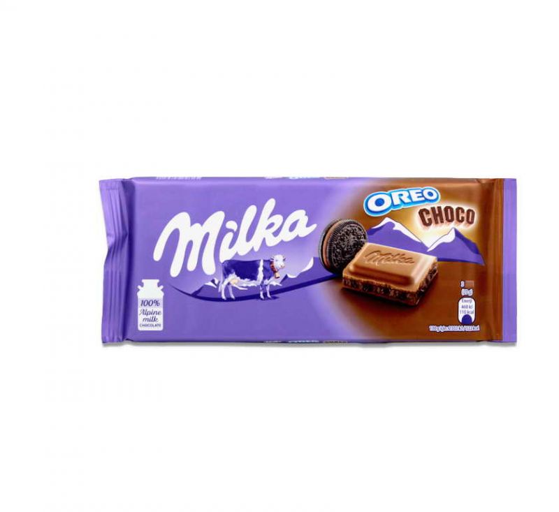 Шоколад молочний з како і печивом OREO 100 г Milka