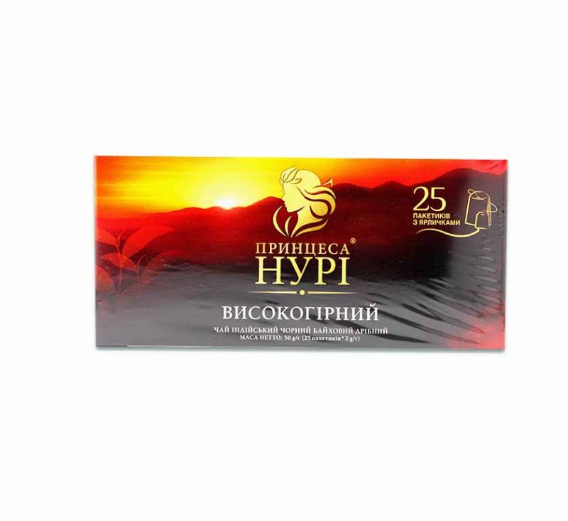 Чай чорний 25 пакетів Принцеса Нурі