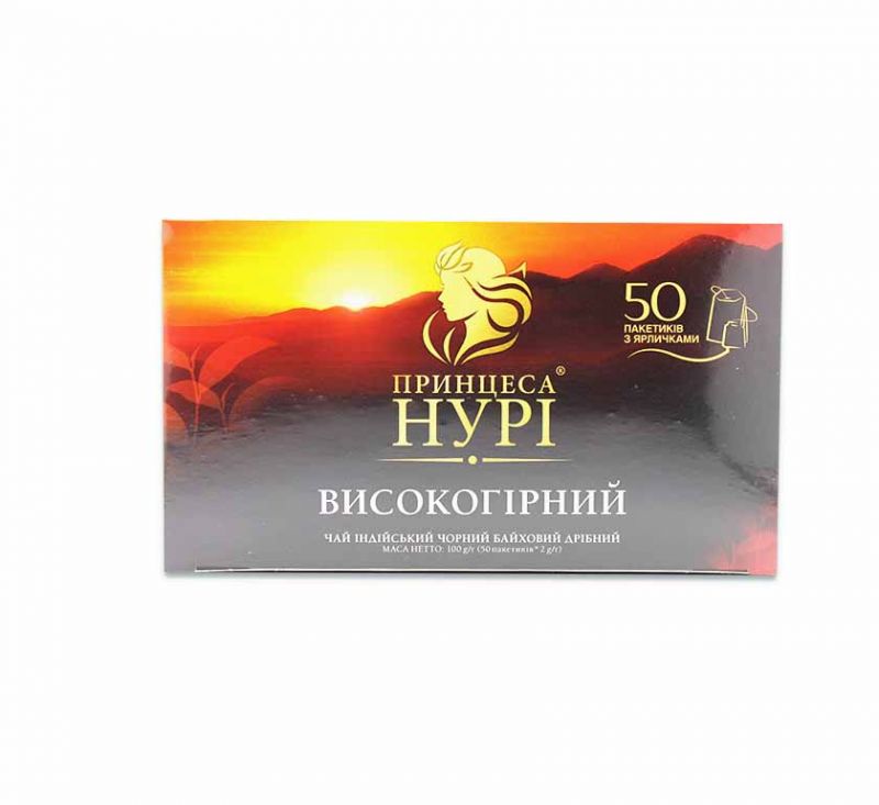Чай чорний 50 пакетів Принцеса Нурі