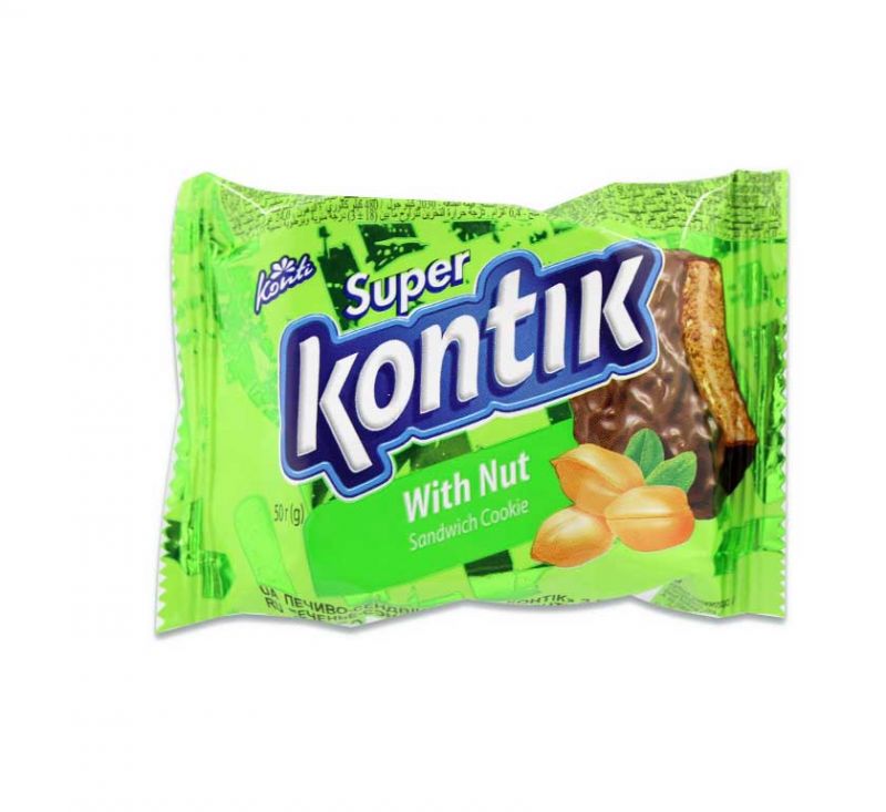 Печиво "Super Kontik" з горіхами 50 г Конті