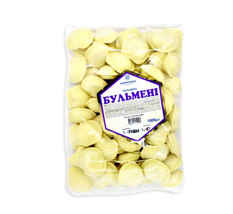 Пельмені Бульмені 1 кг Бирюківські продукти