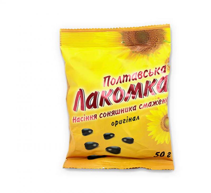 Насіння Соняшника Смажене 50 г Лакомка Полтавська