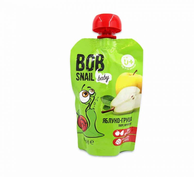 Пюре фруктове «Яблуко-груша» гомогенізоване 90 г Bob Snail