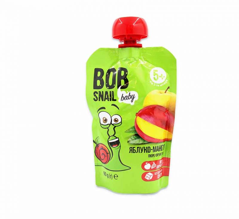 Пюре фруктове «Яблуко-манго» гомогенізоване 90 г Bob Snail