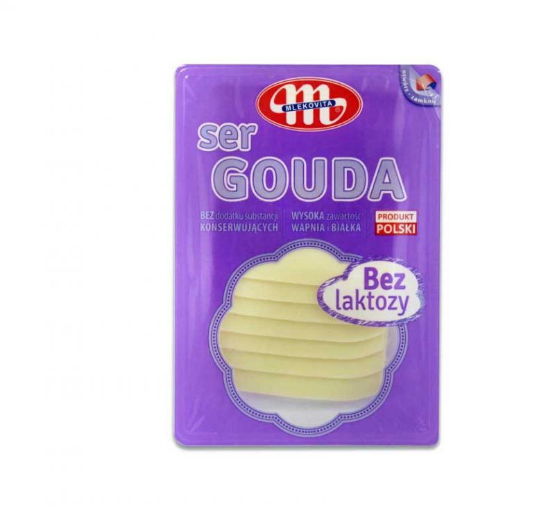 Сир Гауда безлактозний нарізний 150 г Mlekovita