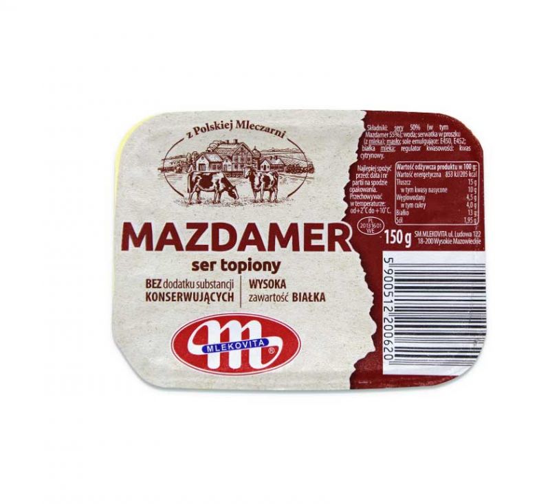 Сир плавлений Маздамер 150 г Mlekovita