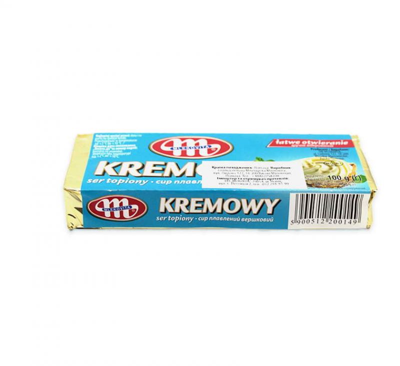 Сир плавлений Вершковий 60% 100 г Mlekovita