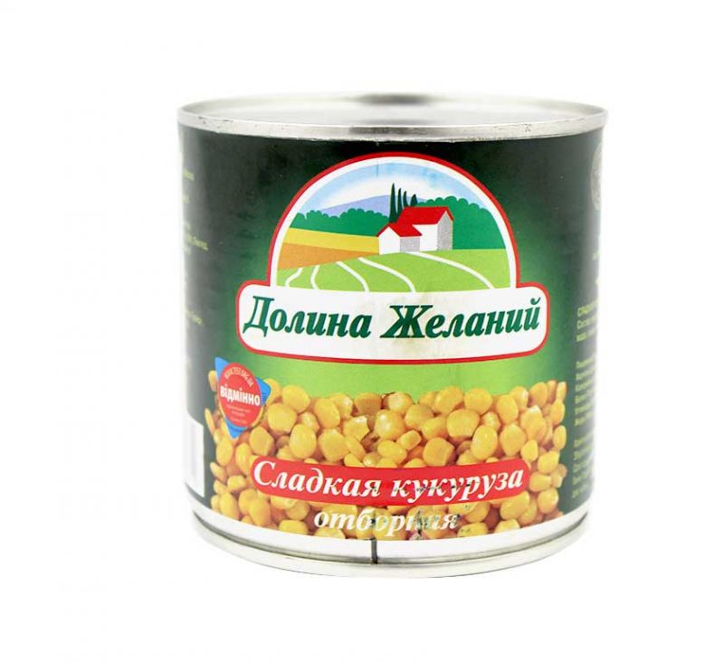 Кукурудза солодка відбірна 420 г Долина Бажань