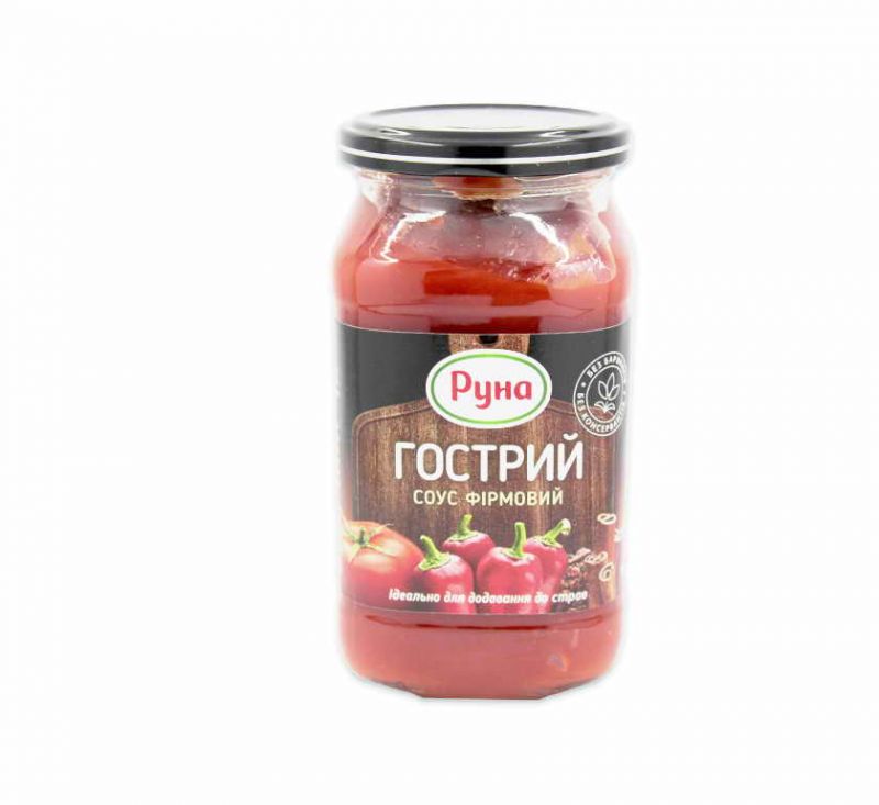 Соус Гострий Фірмовий 485 г Руна
