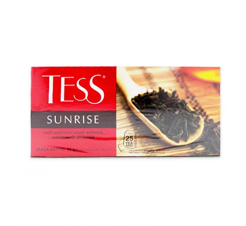 Чай Sunrise чорний крупнолистовий 25 пакетів TESS