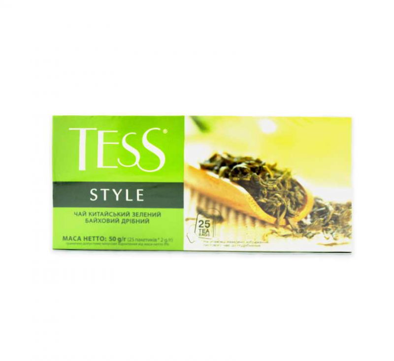 Чай Style зелений дрібний 25 пакетів TESS