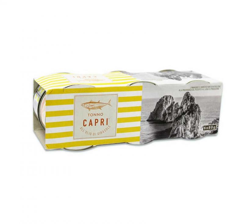 Тунець в соняшниковій олії 6x80 г Tonno Capri