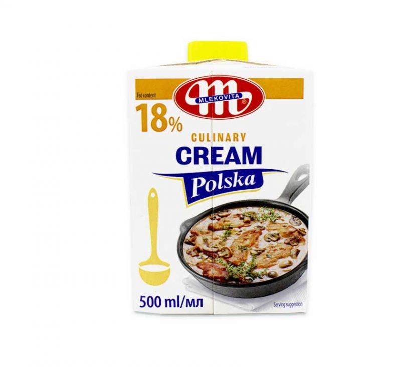 Вершки 18% жиру 500 мл Mlekovita
