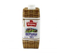 Вершки ультрапастеризовані 15% жиру 505 г Ферма